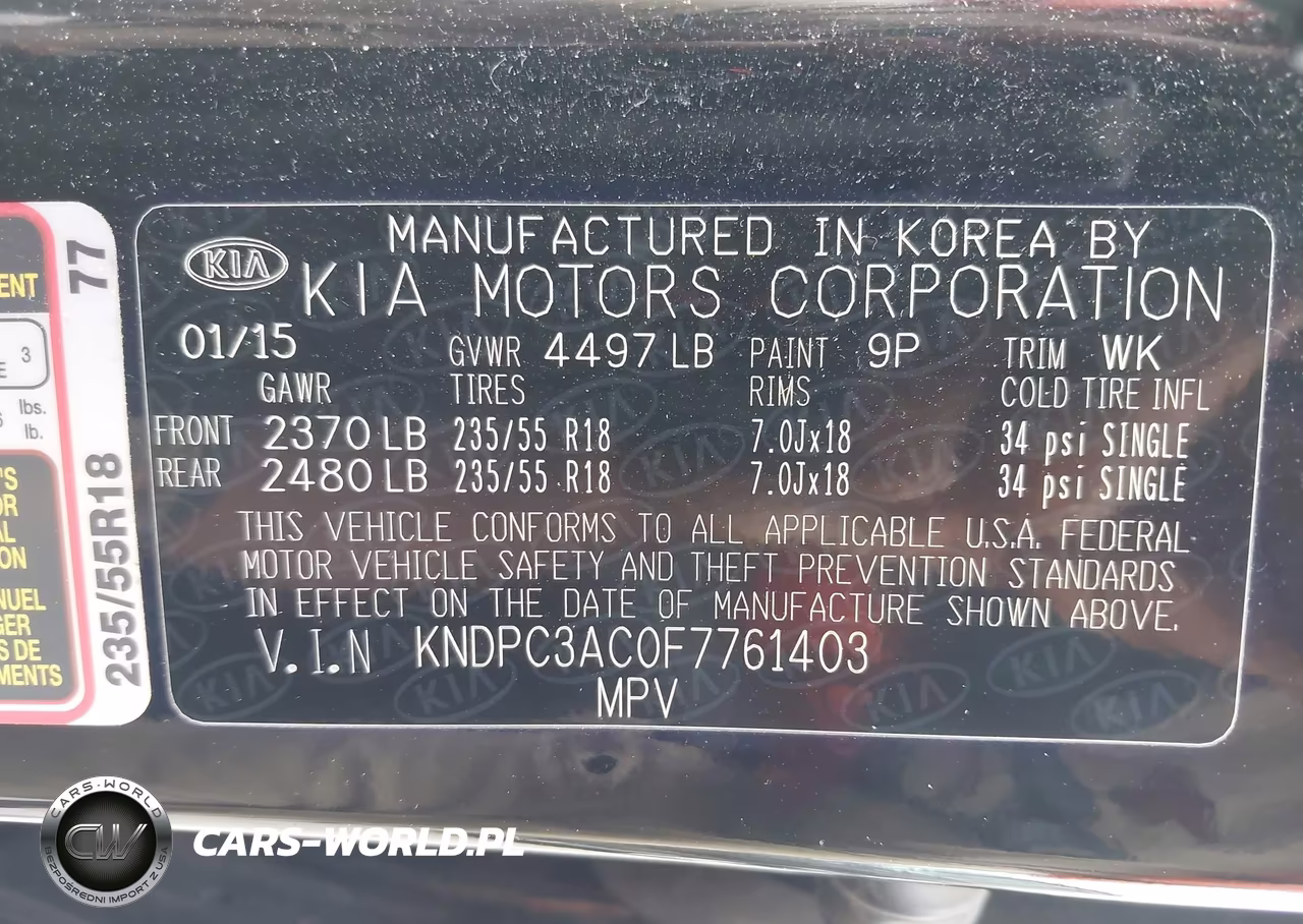 2015 Kia Sportage Ex VIN:KNDPC3AC0F7761403 - 9