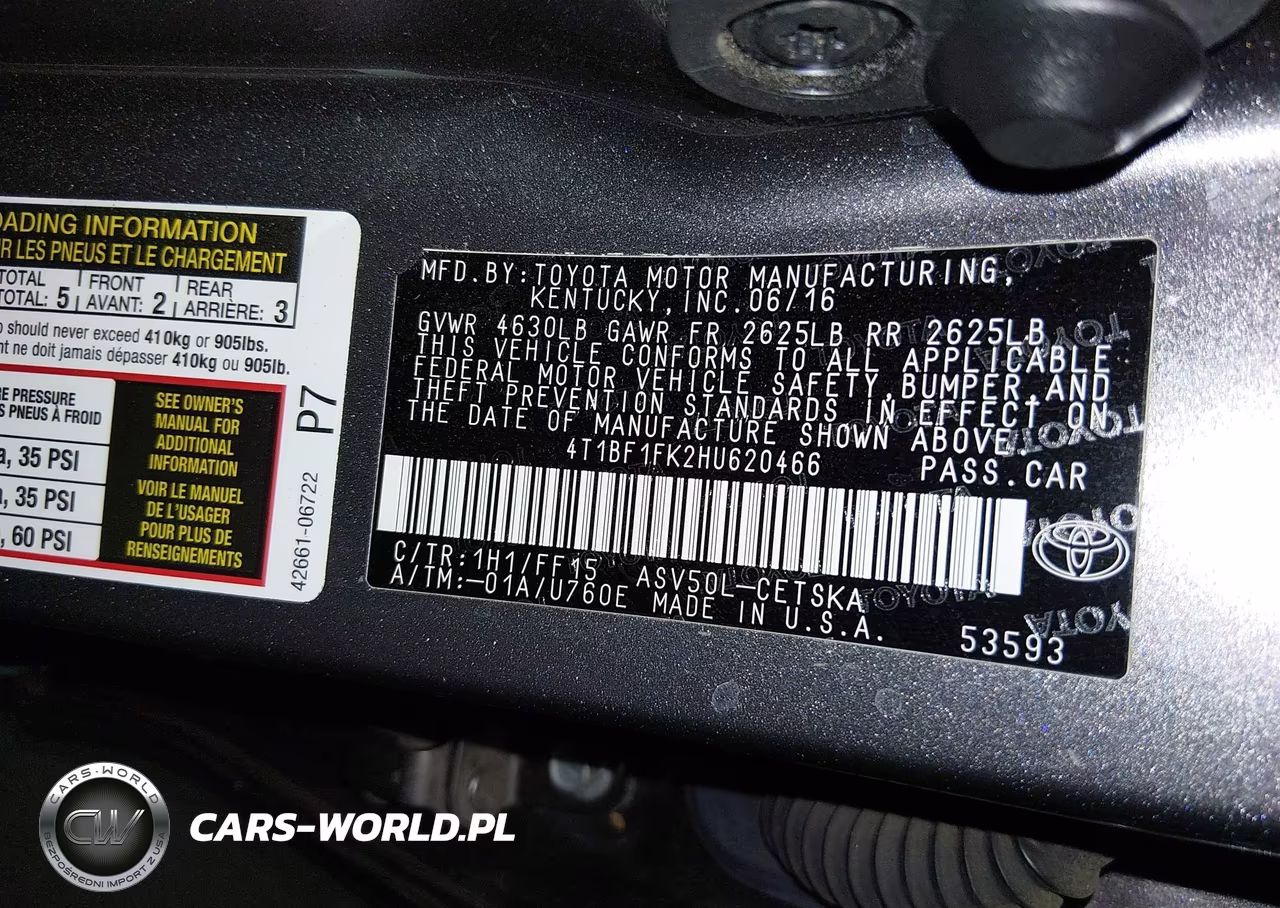 2017 Toyota Camry Se VIN:4T1BF1FK2HU620466 - 9