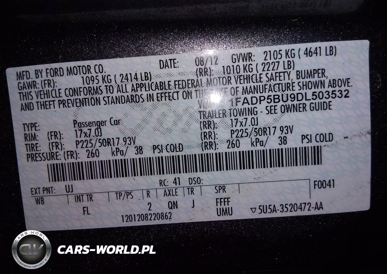 2013 Ford C-Max Hybrid Sel VIN:1FADP5BU9DL503532 - 9