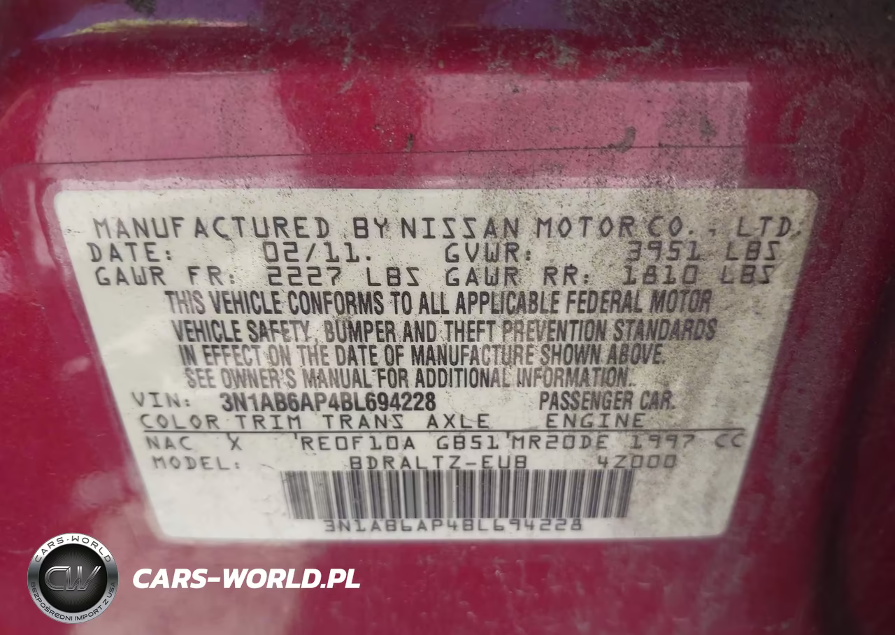 2011 Nissan Sentra 2.0S VIN:3N1AB6AP4BL694228 - 9