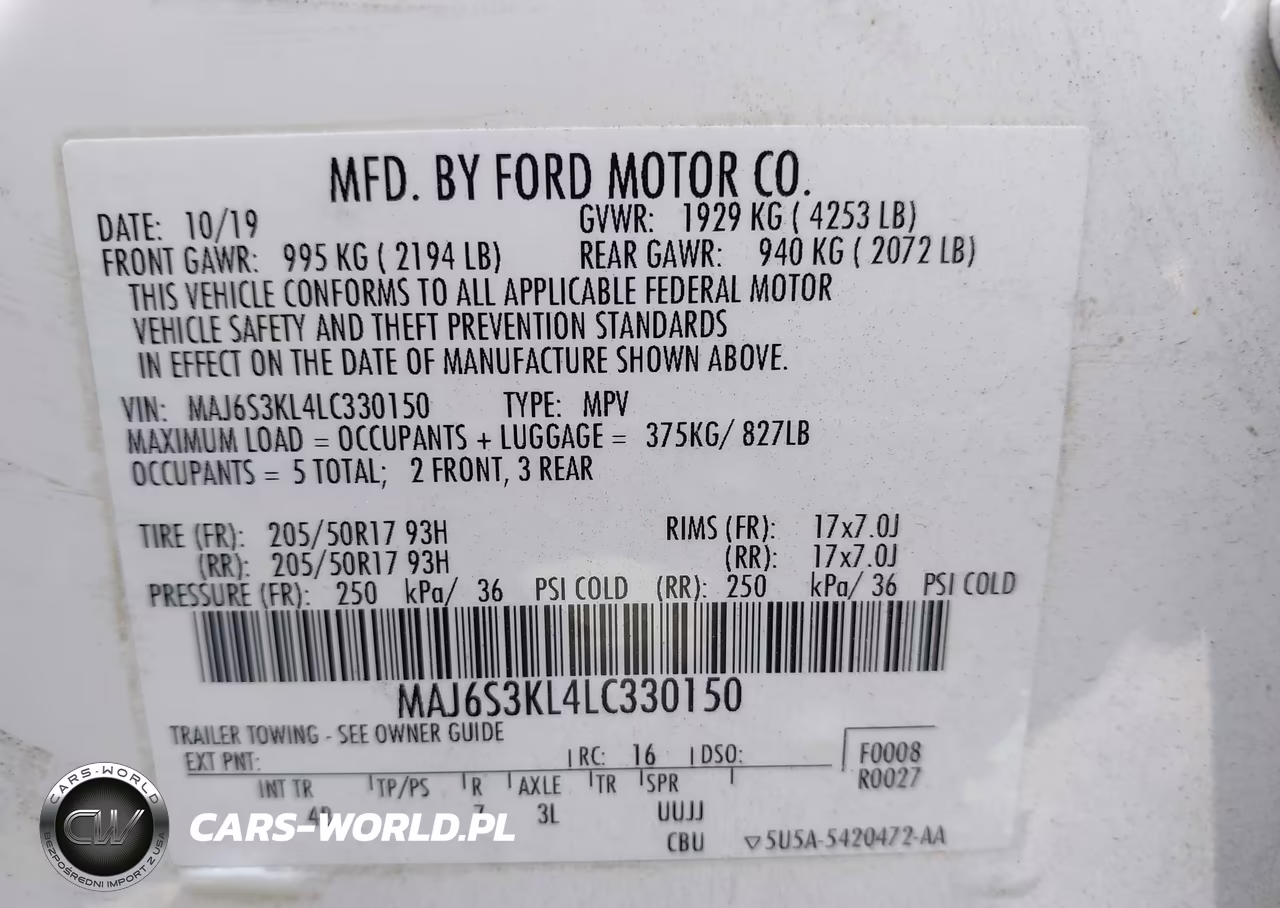 2020 Ford Ecosport Titanium VIN:MAJ6S3KL4LC330150 - 9