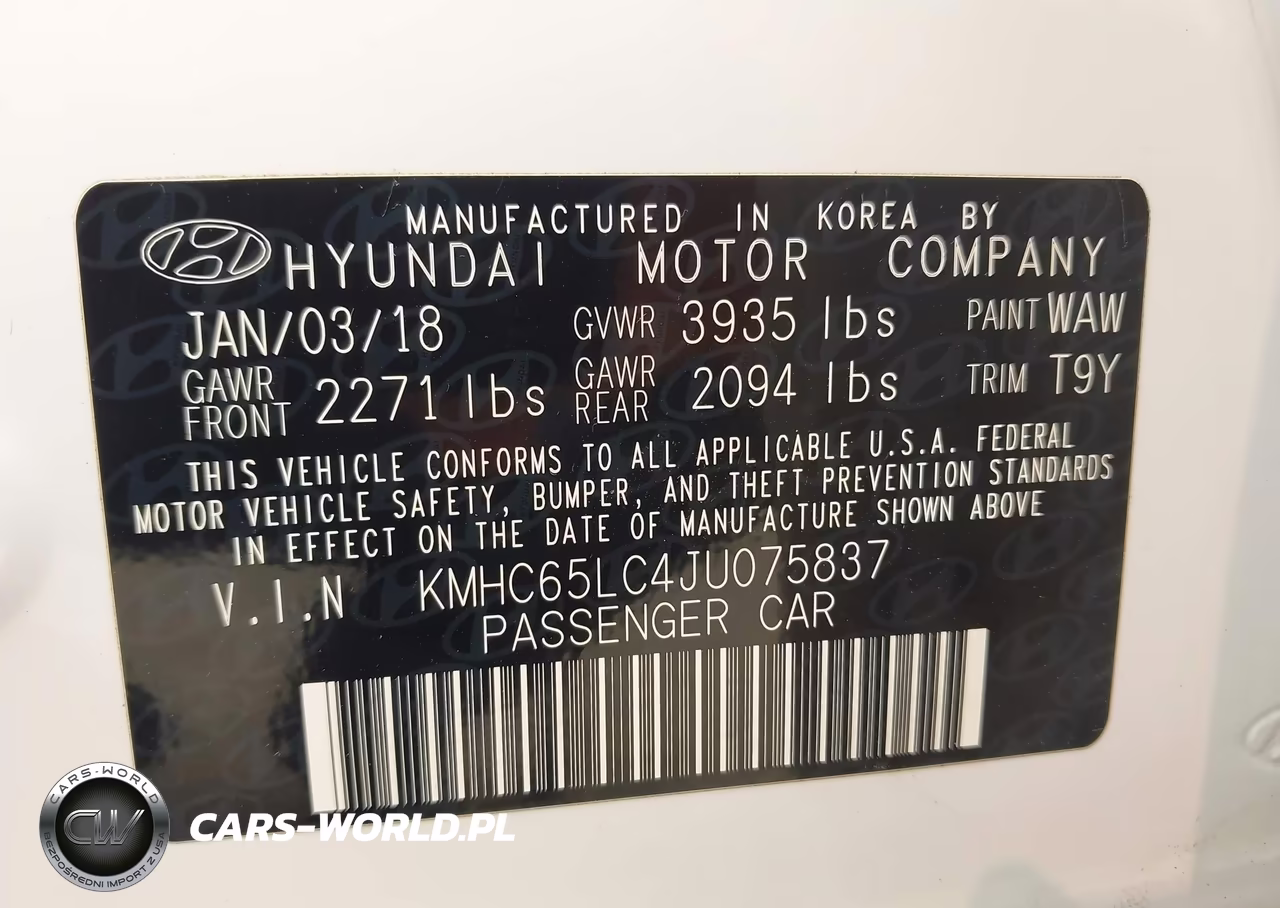 2018 Hyundai Ioniq Hybrid Blue VIN:KMHC65LC4JU075837 - 9