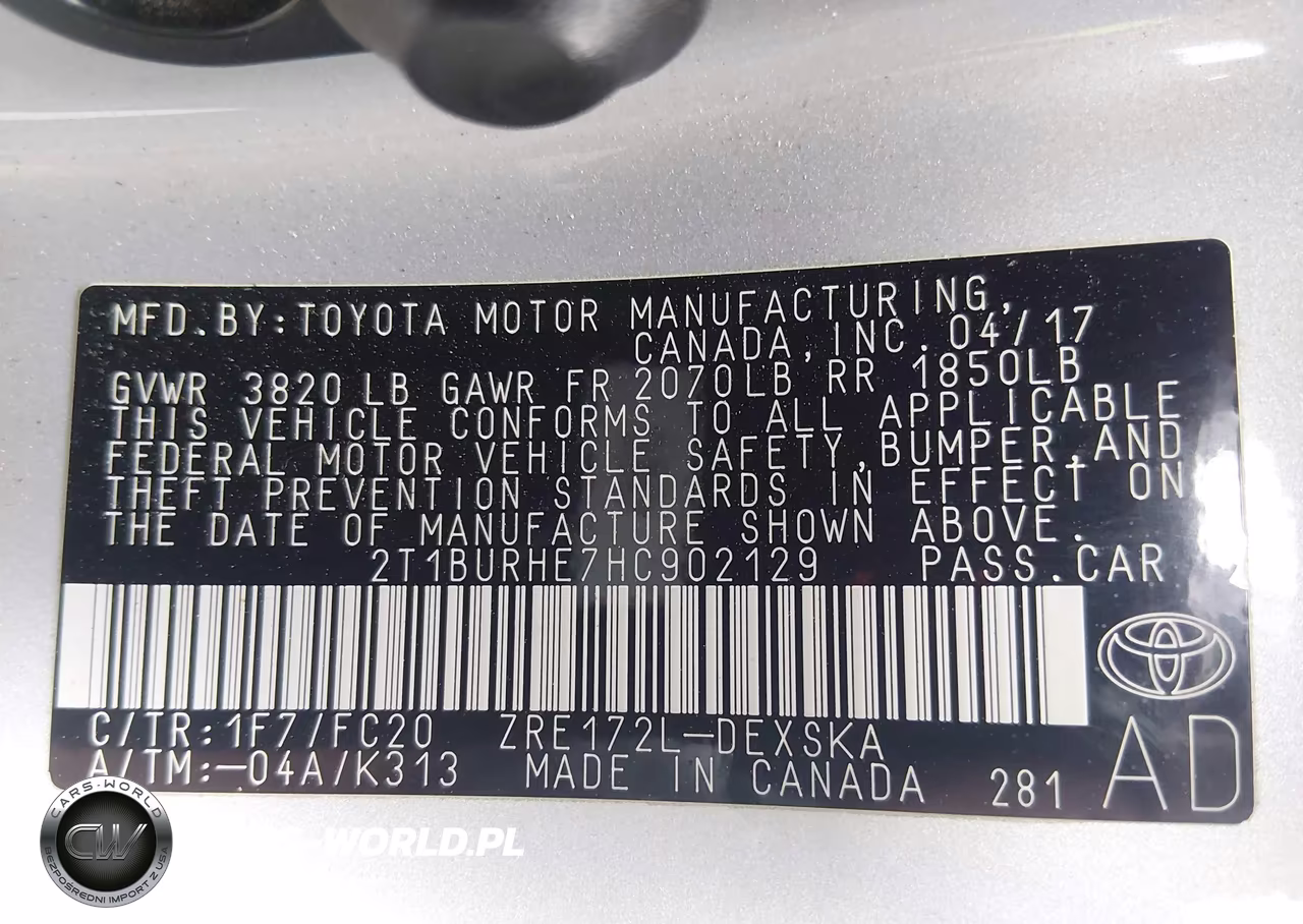 2017 Toyota Corolla Se VIN:2T1BURHE7HC902129 - 9