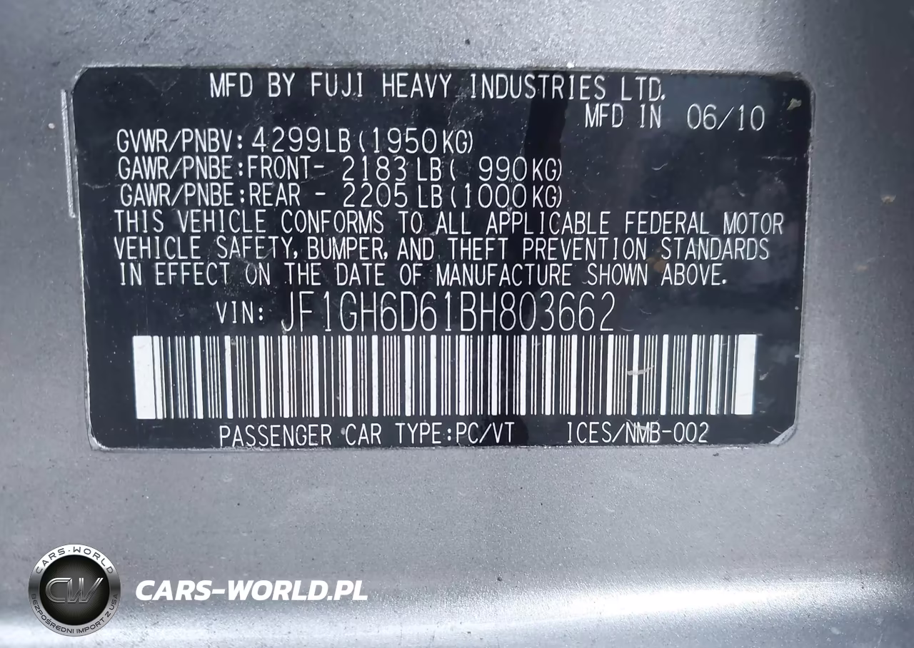 2011 Subaru Impreza Outback Sport VIN:JF1GH6D61BH803662 - 9