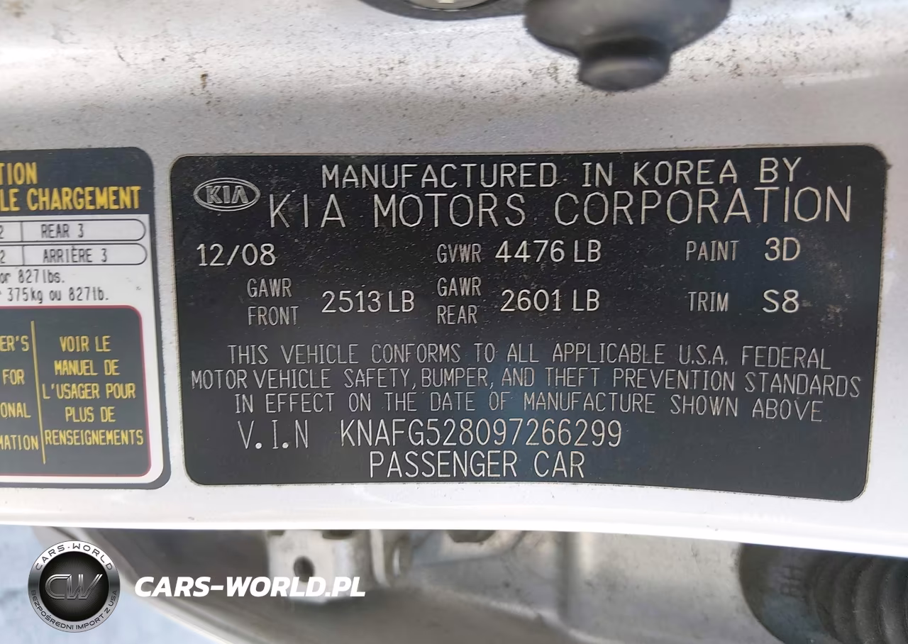 2009 Kia Rondo Lx VIN:KNAFG528097266299 - 9