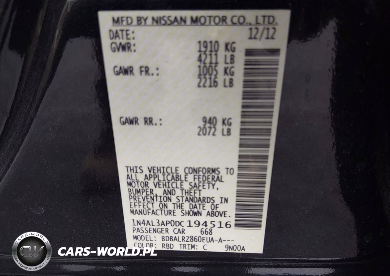 2013 Nissan Altima 2.5 S VIN:1N4AL3AP0DC194516 - 9