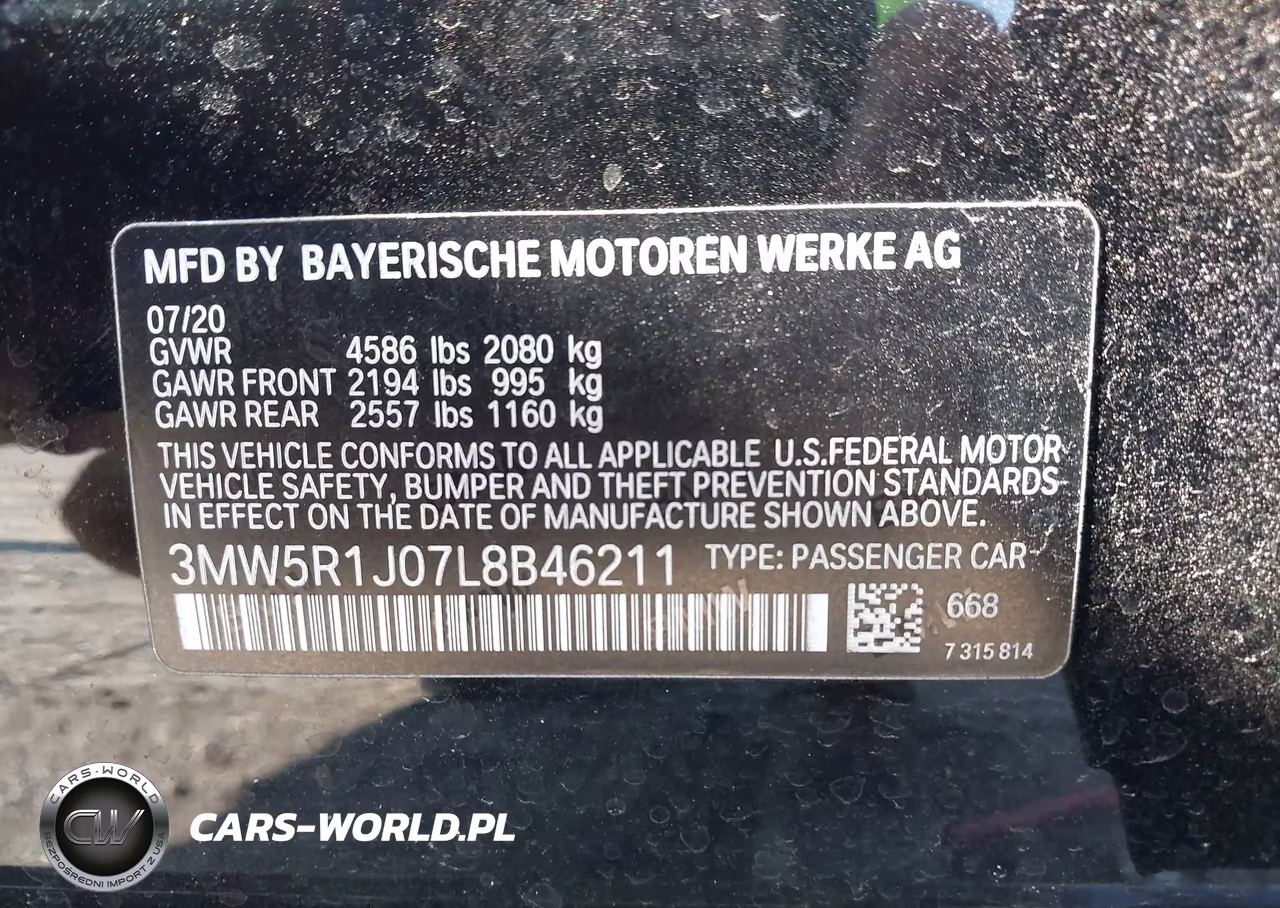 2020 BMW 330I VIN:3MW5R1J07L8B46211 - 9