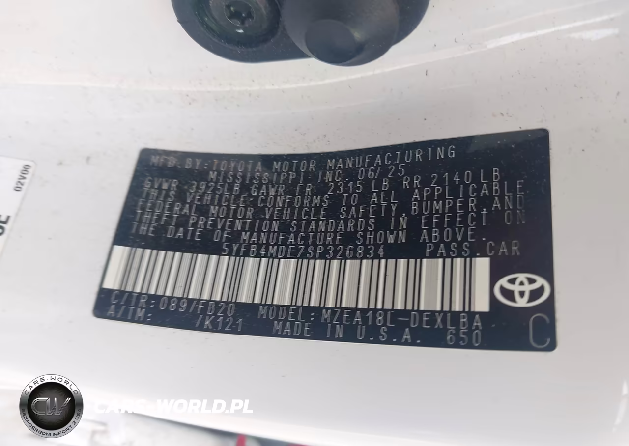 2025 Toyota Corolla Le VIN:5YFB4MDE7SP326834 - 9