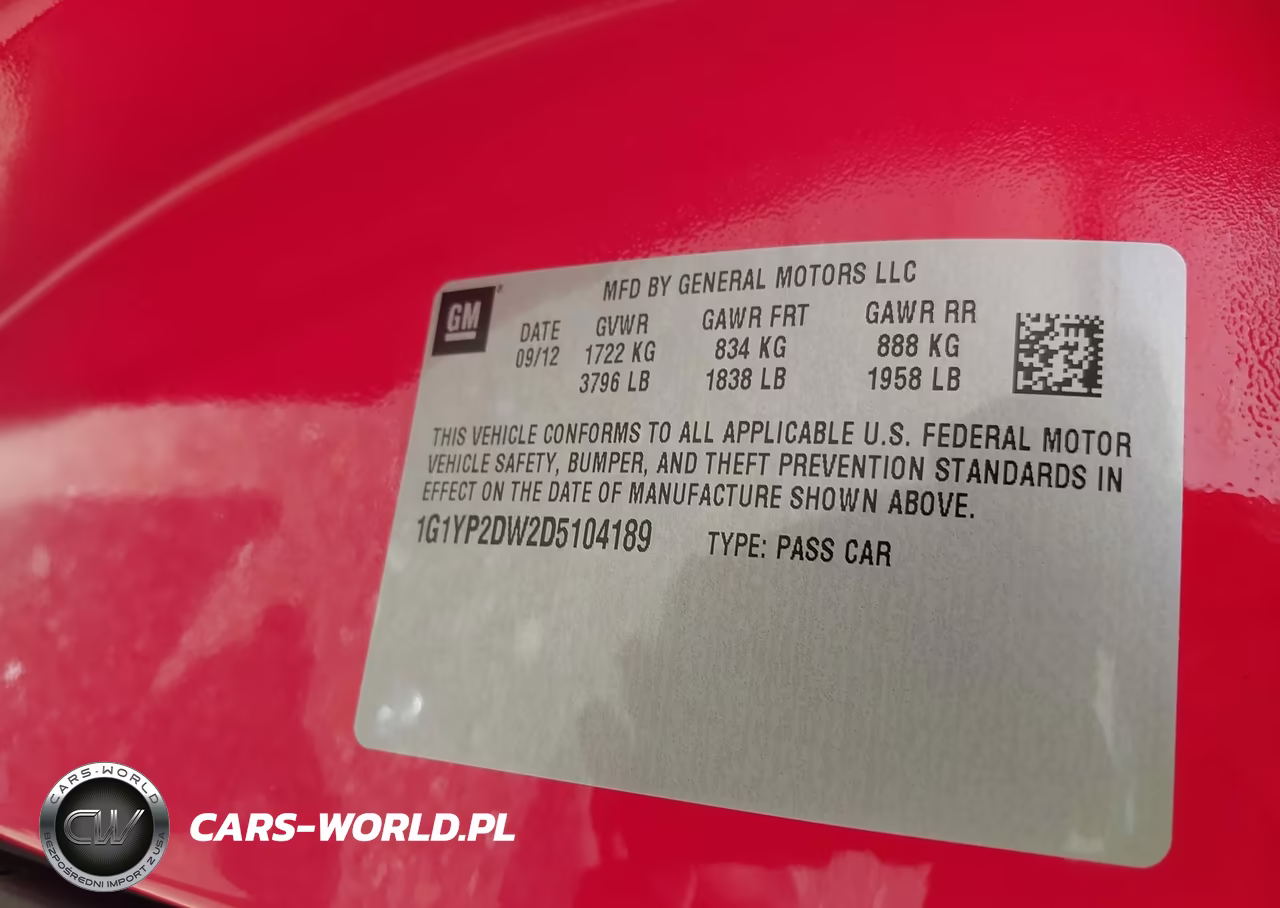 2013 Chevrolet Corvette Grand Sport VIN:1G1YP2DW2D5104189 - 9