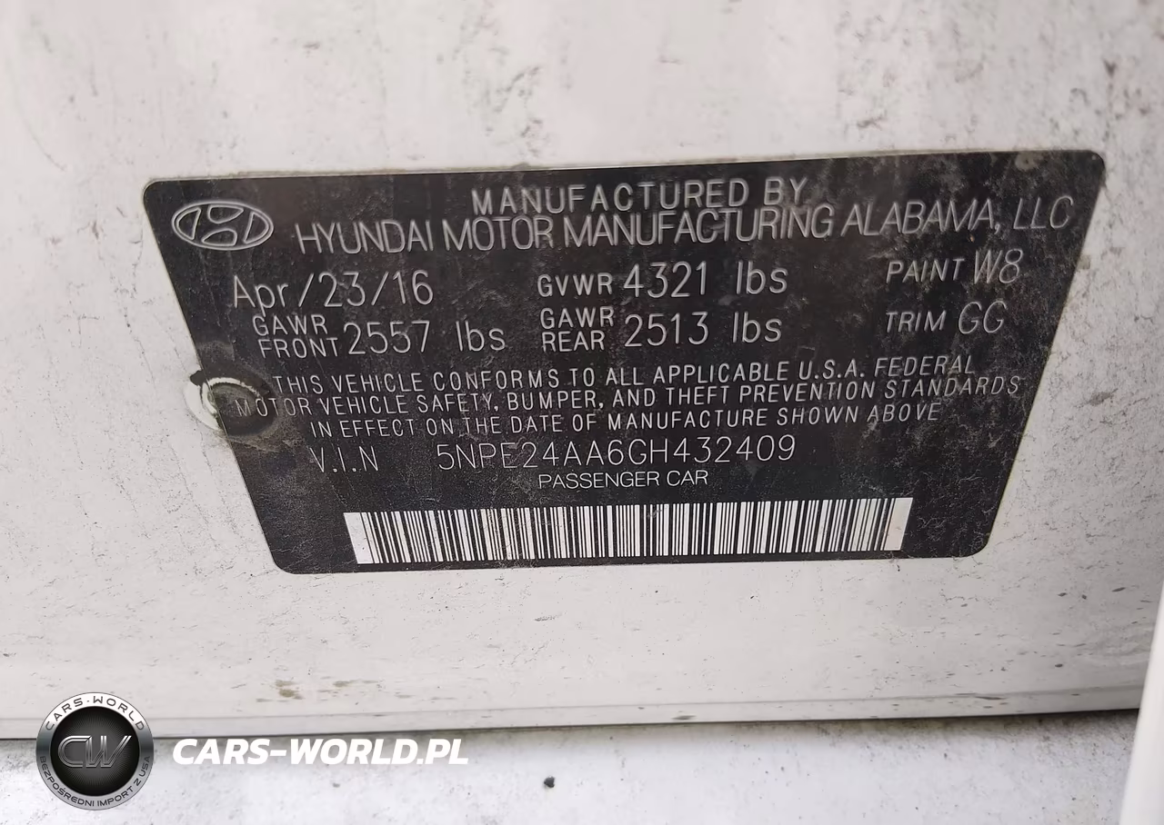 2016 Hyundai Sonata Eco VIN:5NPE24AA6GH432409 - 9