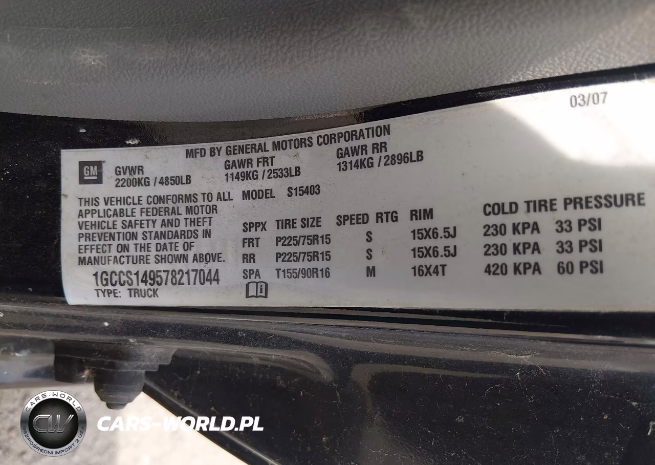 2007 Chevrolet Colorado Ls VIN:1GCCS149578217044 - 9