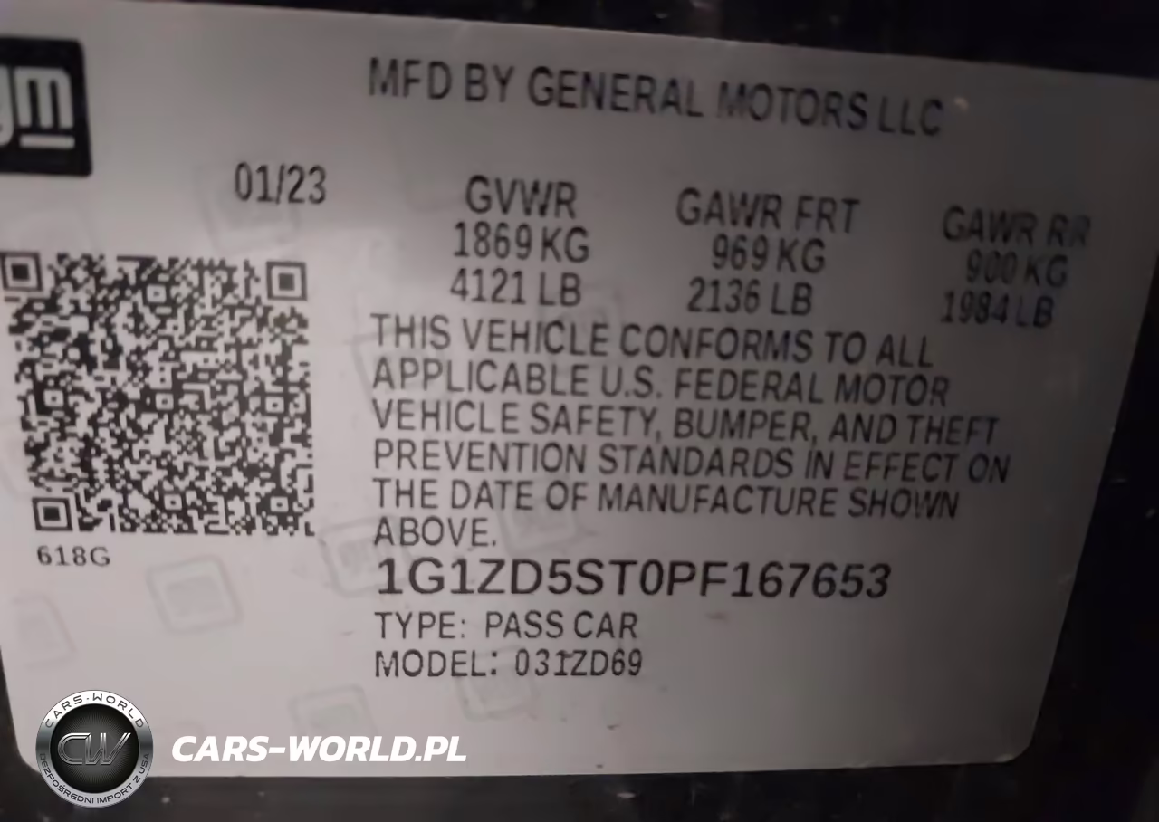 2023 Chevrolet Malibu Fwd 1Lt VIN:1G1ZD5ST0PF167653 - 9