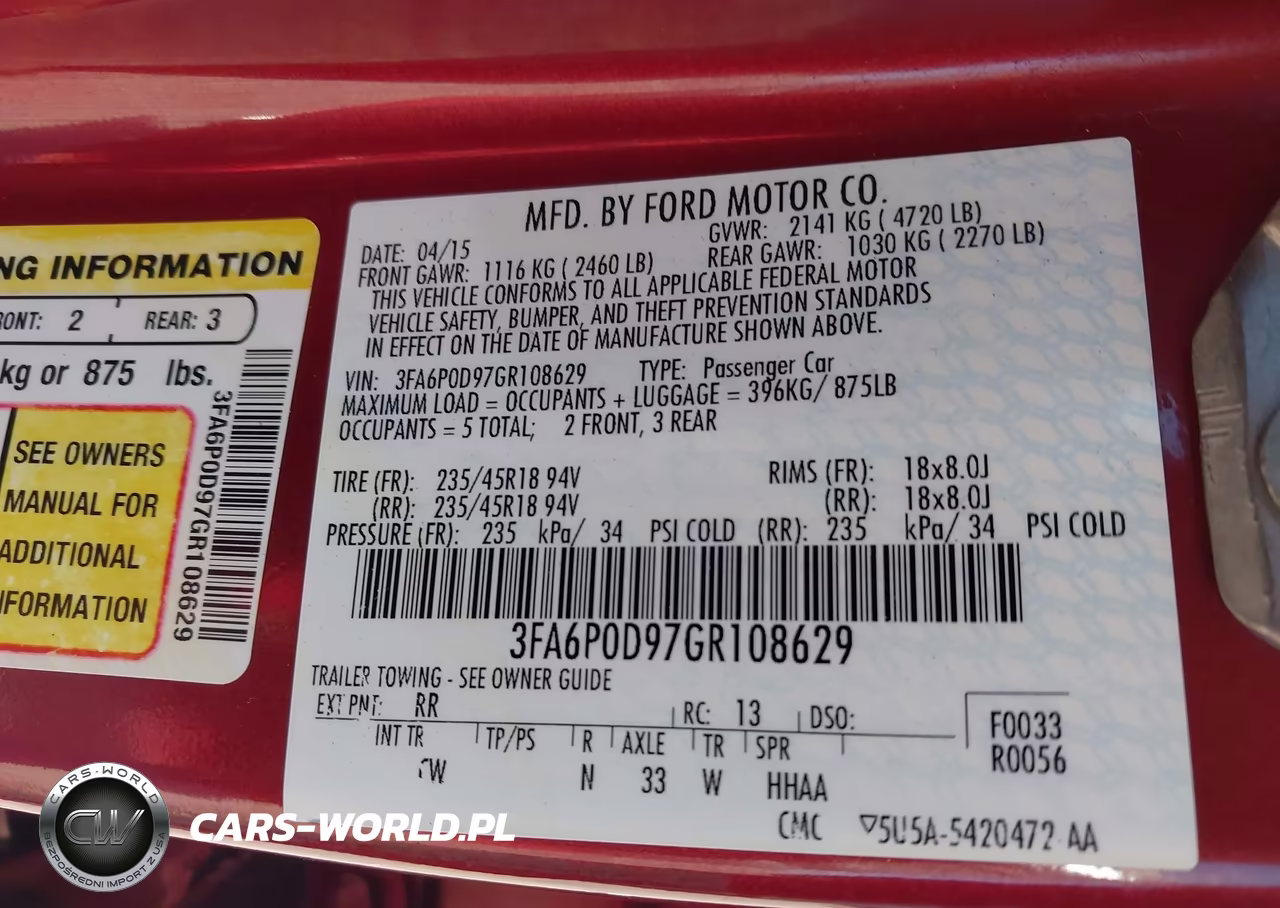 2016 Ford Fusion Titanium VIN:3FA6P0D97GR108629 - 9