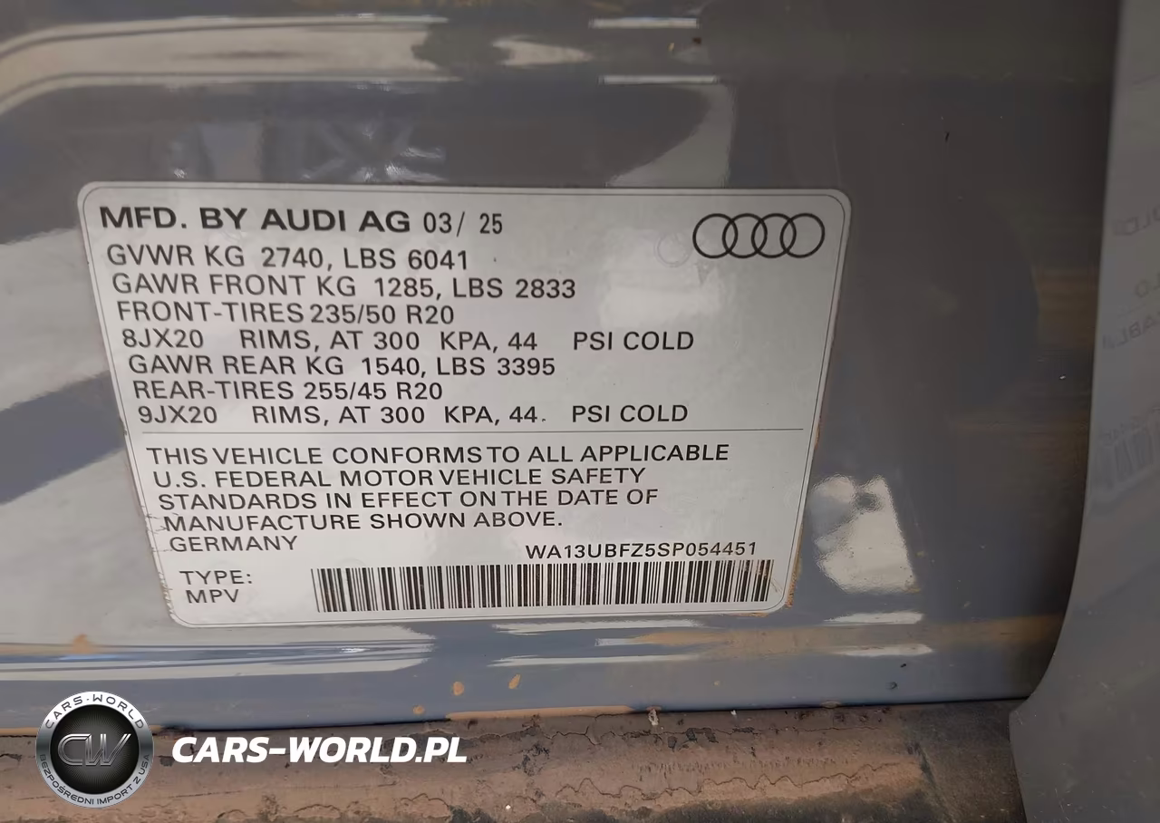2025 Audi Q4 Sportback E-Tron Premium Plus 55 Quattro VIN:WA13UBFZ5SP054451 - 9