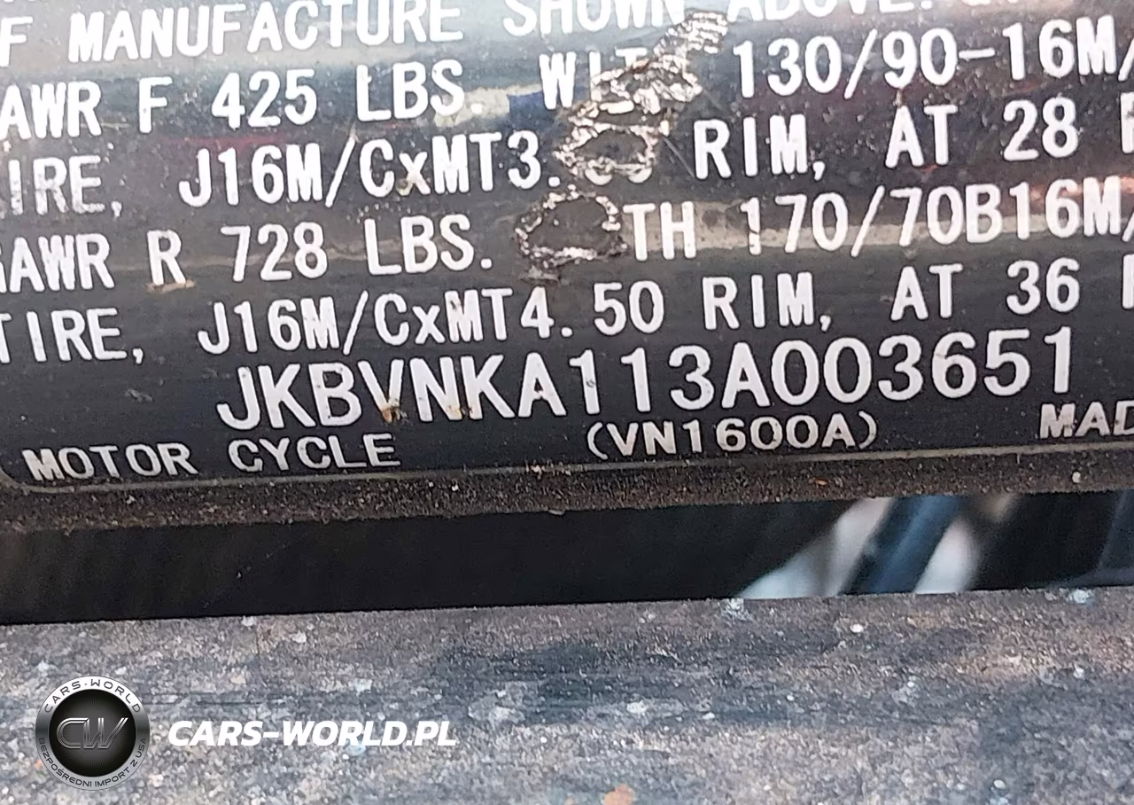 2003 Kawasaki Vn1600 A1 VIN:JKBVNKA113A003651 - 10