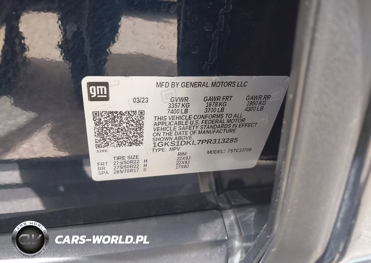2023 GMC Yukon Denali VIN:1GKS1DKL7PR313285 - 9