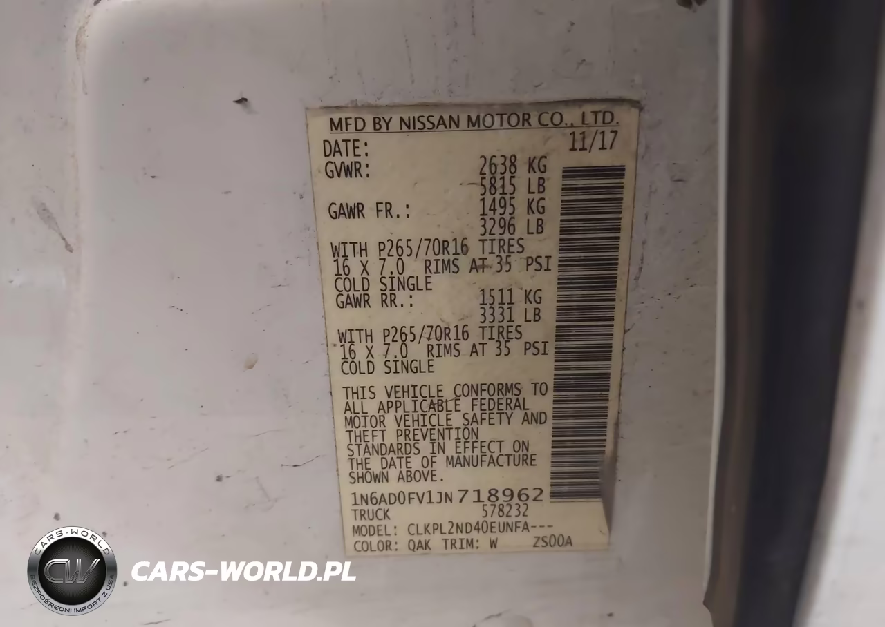 2018 Nissan Frontier Sv VIN:1N6AD0FV1JN718962 - 9