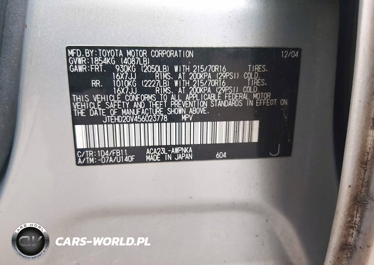 2005 Toyota Rav4 VIN:JTEHD20V456023778 - 9