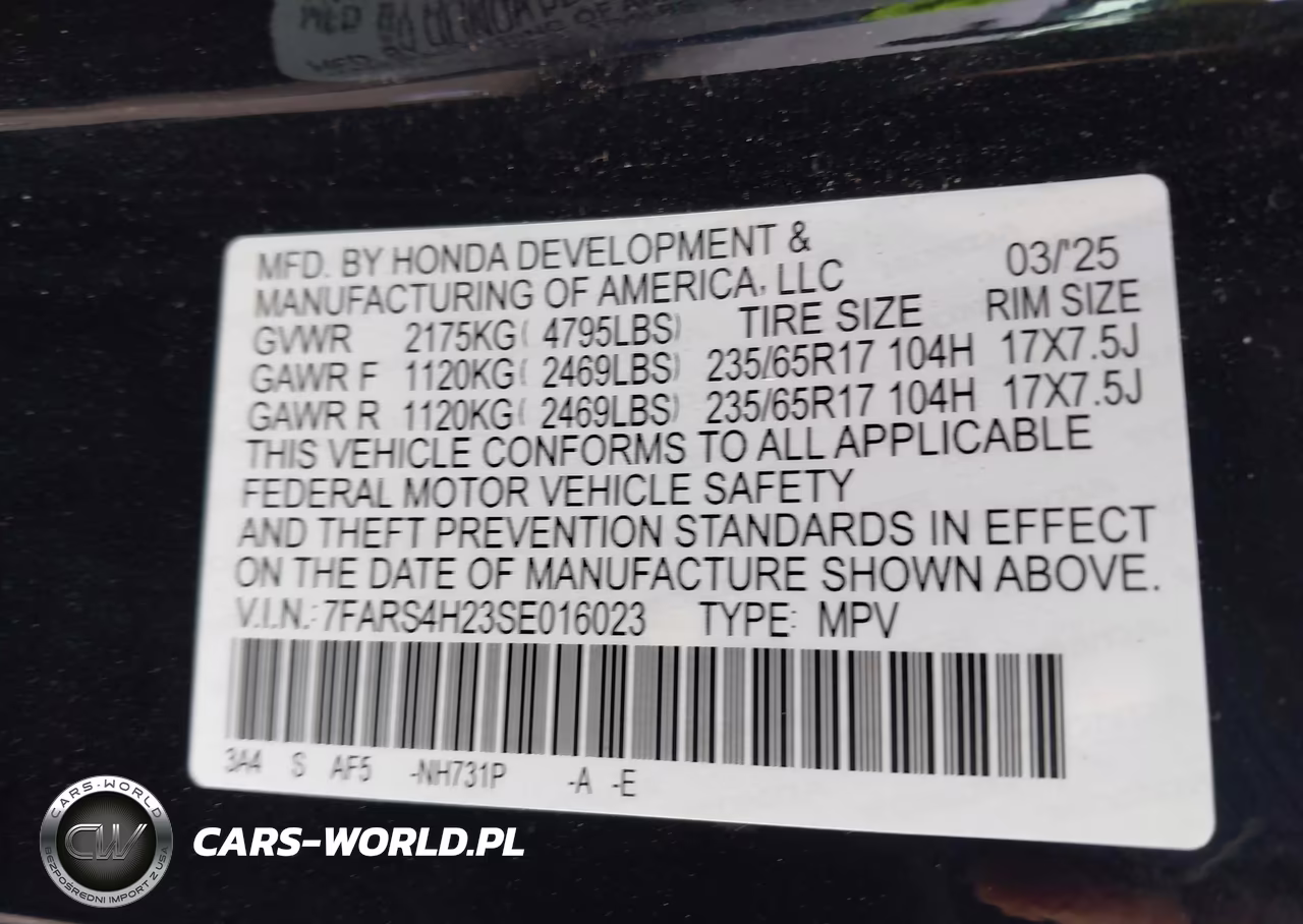 2025 Honda Cr-V Lx Awd VIN:7FARS4H23SE016023 - 9