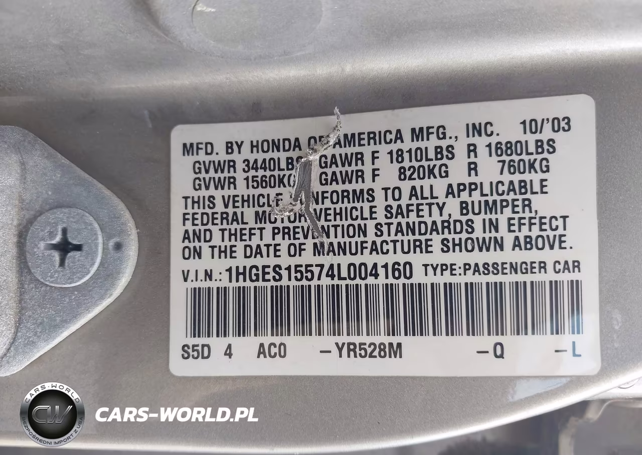 2004 Honda Civic Lx VIN:1HGES15574L004160 - 9