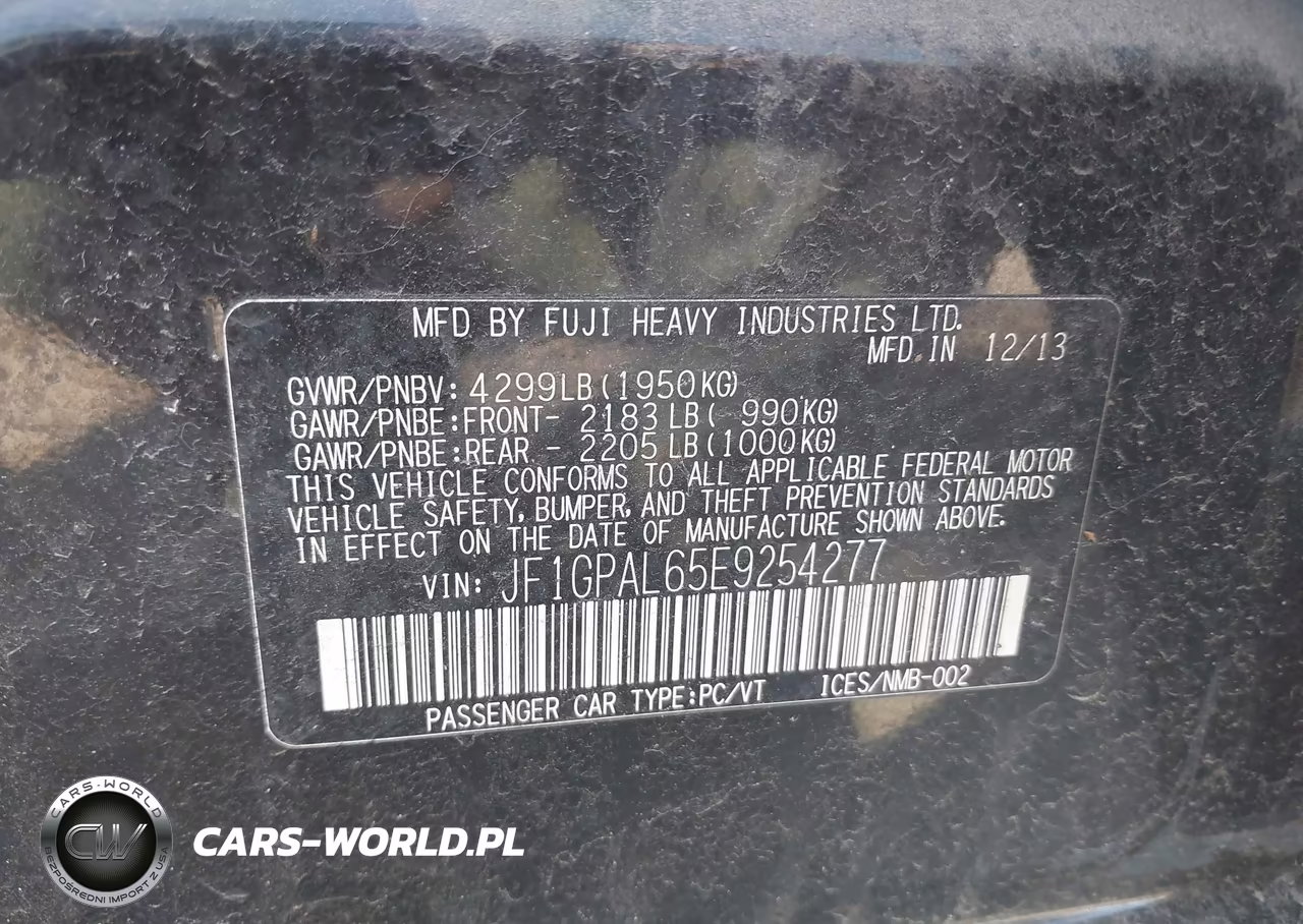 2014 Subaru Impreza 2.0I Sport Premium VIN:JF1GPAL65E9254277 - 9