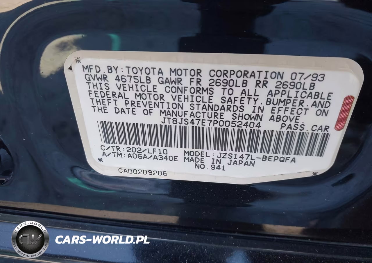 1993 Lexus Gs 300 VIN:JT8JS47E7P0052404 - 9