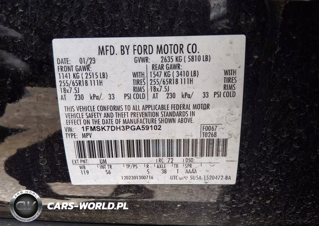 2023 Ford Explorer Xlt VIN:1FMSK7DH3PGA59102 - 9