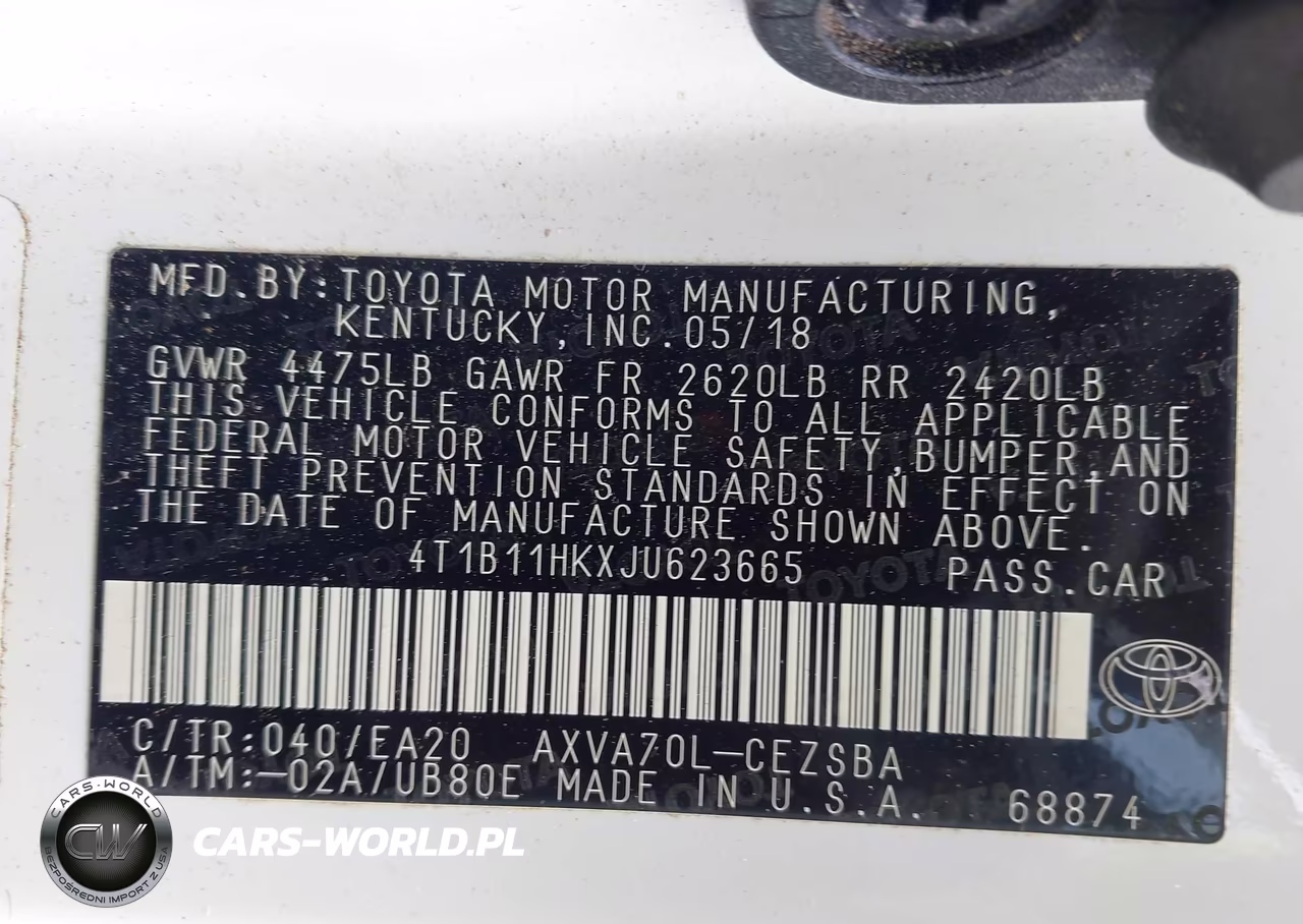 2018 Toyota Camry Se VIN:4T1B11HKXJU623665 - 9