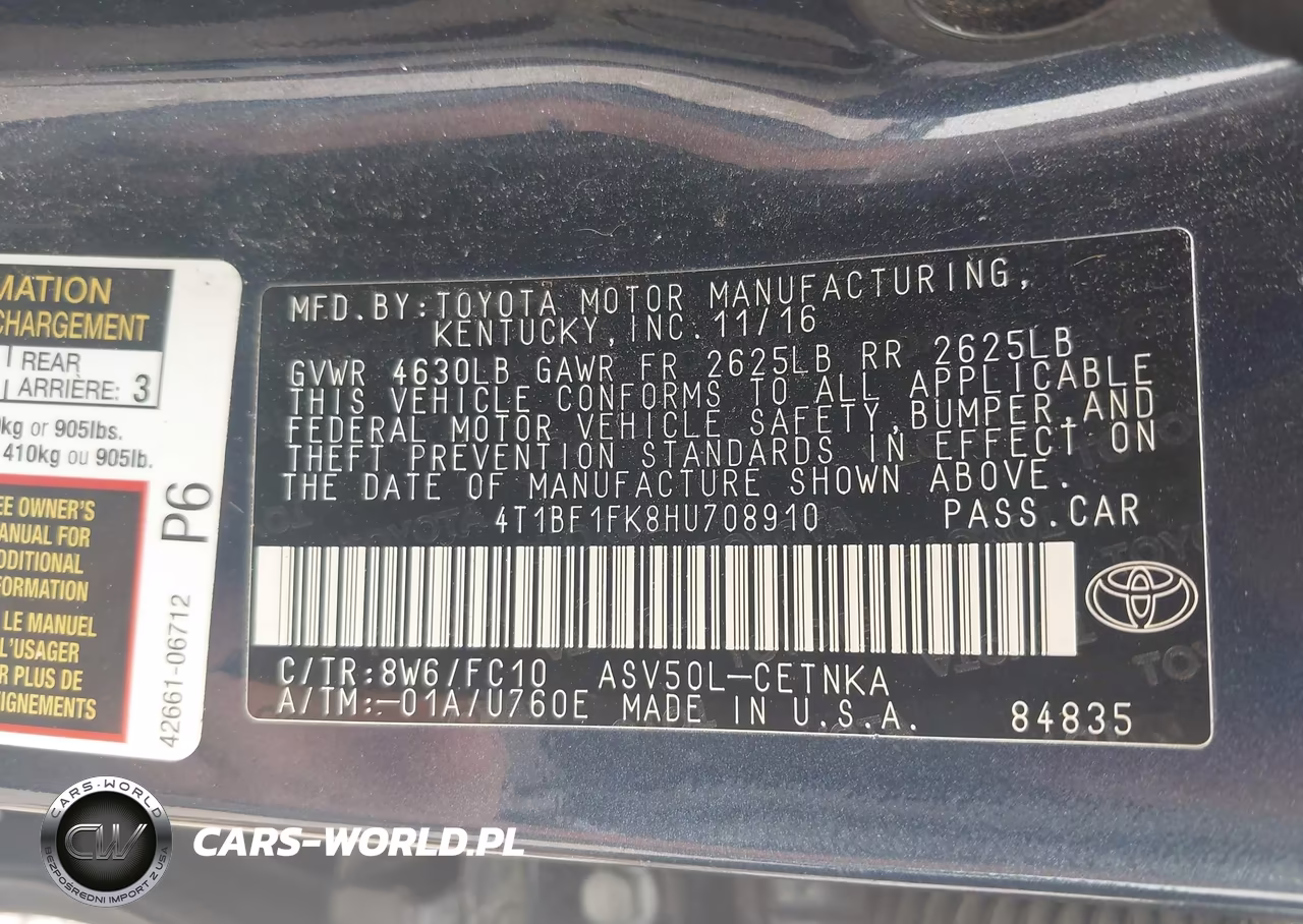 2017 Toyota Camry Le VIN:4T1BF1FK8HU708910 - 9