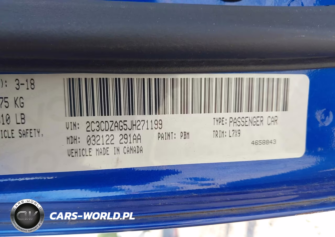 2018 Dodge Challenger Sxt VIN:2C3CDZAG5JH271199 - 9