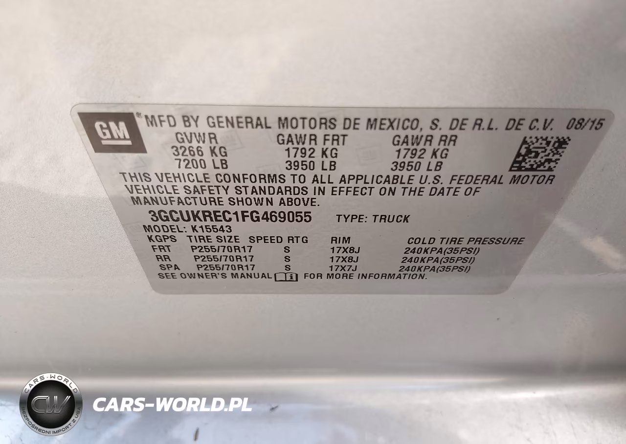 2015 Chevrolet Silverado 1500 Lt VIN:3GCUKREC1FG469055 - 9