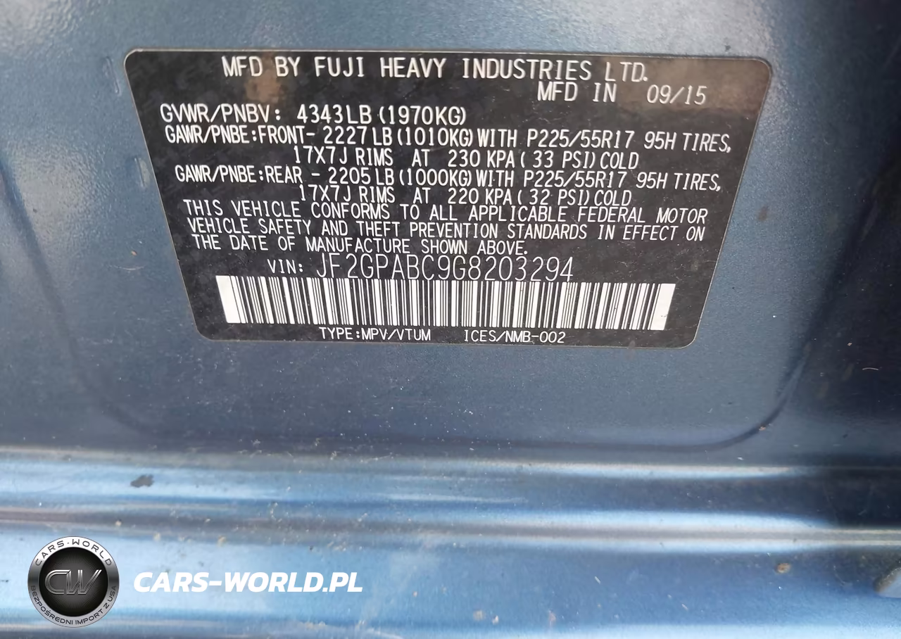 2016 Subaru Crosstrek 2.0I Premium VIN:JF2GPABC9G8203294 - 9
