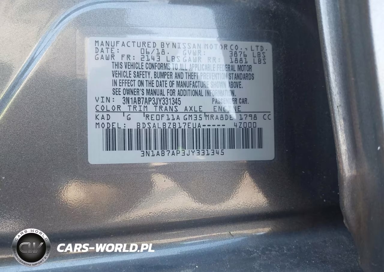 2018 Nissan Sentra S VIN:3N1AB7AP3JY331345 - 9