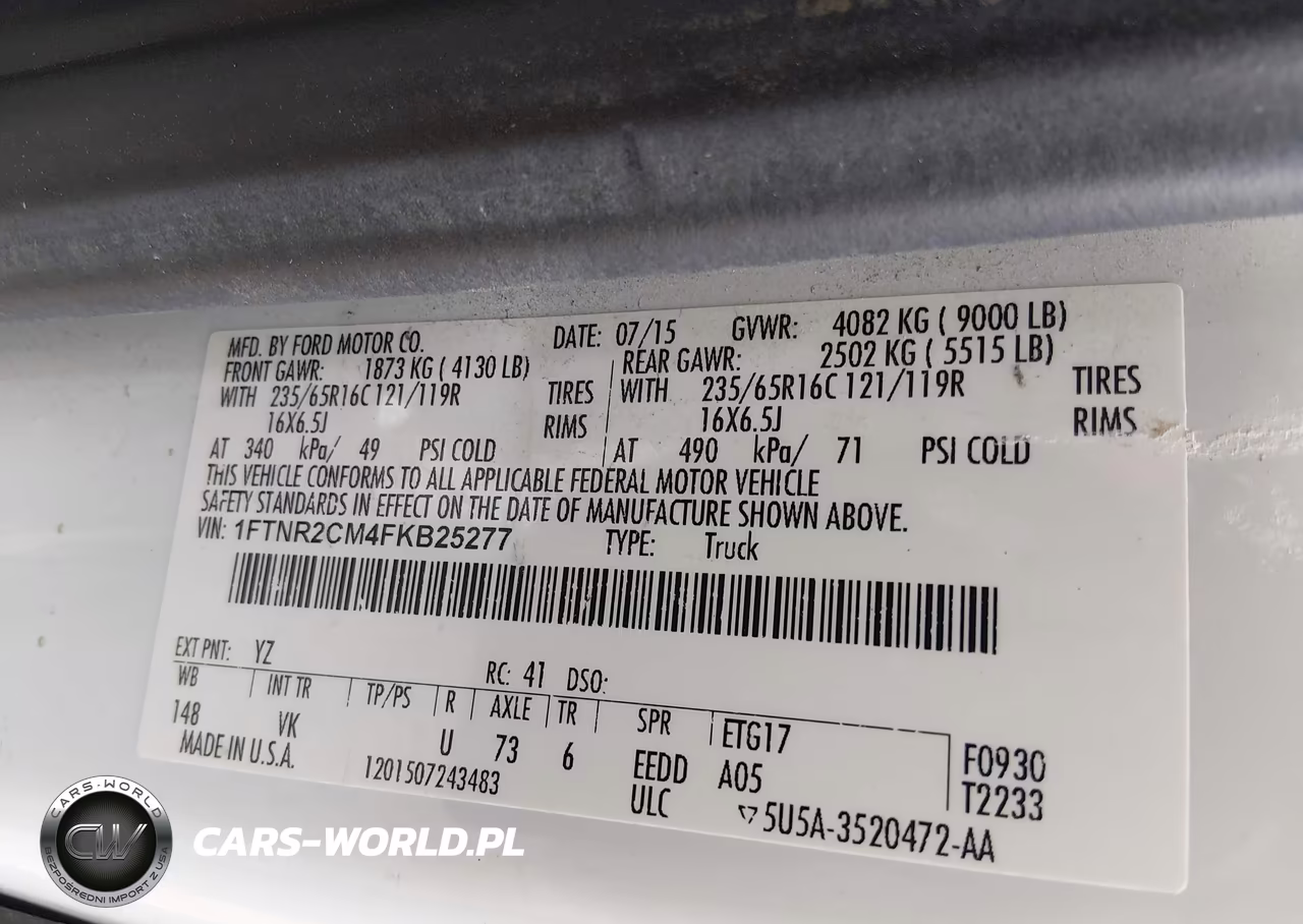 2015 Ford Transit-250 VIN:1FTNR2CM4FKB25277 - 9