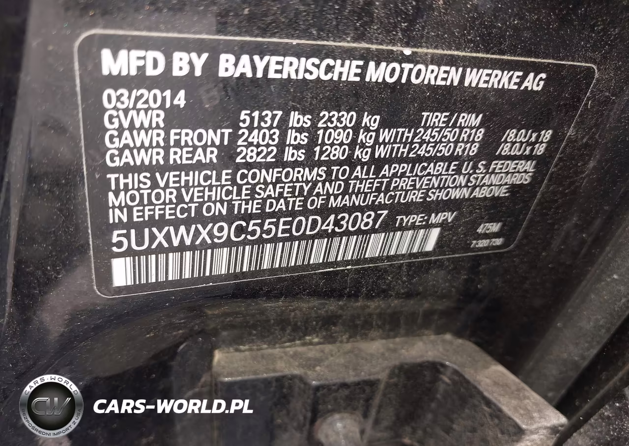 2014 BMW X3 xDrive28I VIN:5UXWX9C55E0D43087 - 9