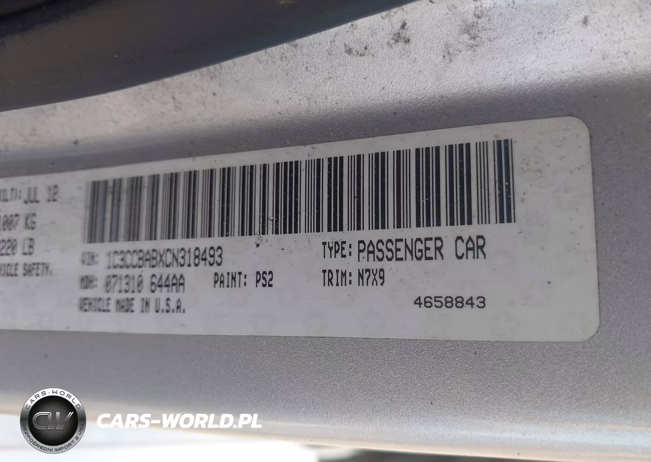 2012 Chrysler 200 Lx VIN:1C3CCBABXCN318493 - 9