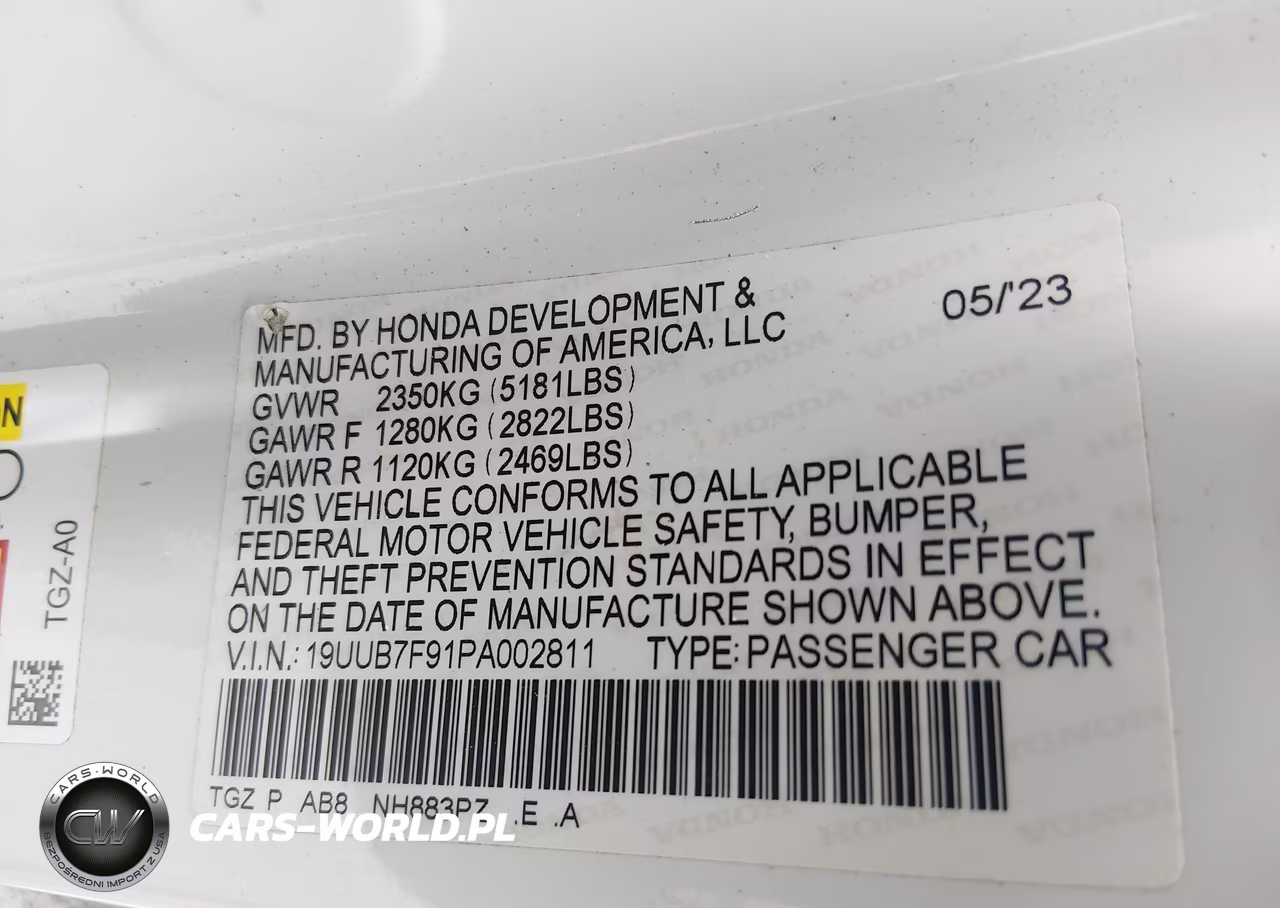 2023 Acura Tlx Type S - Hp Wheel And Tire VIN:19UUB7F91PA002811 - 9