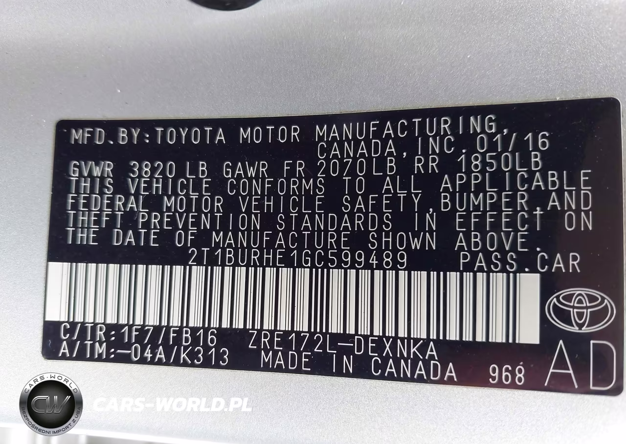 2016 Toyota Corolla Le VIN:2T1BURHE1GC599489 - 9