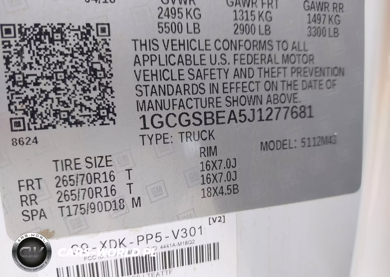 2018 Chevrolet Colorado Wt VIN:1GCGSBEA5J1277681 - 9