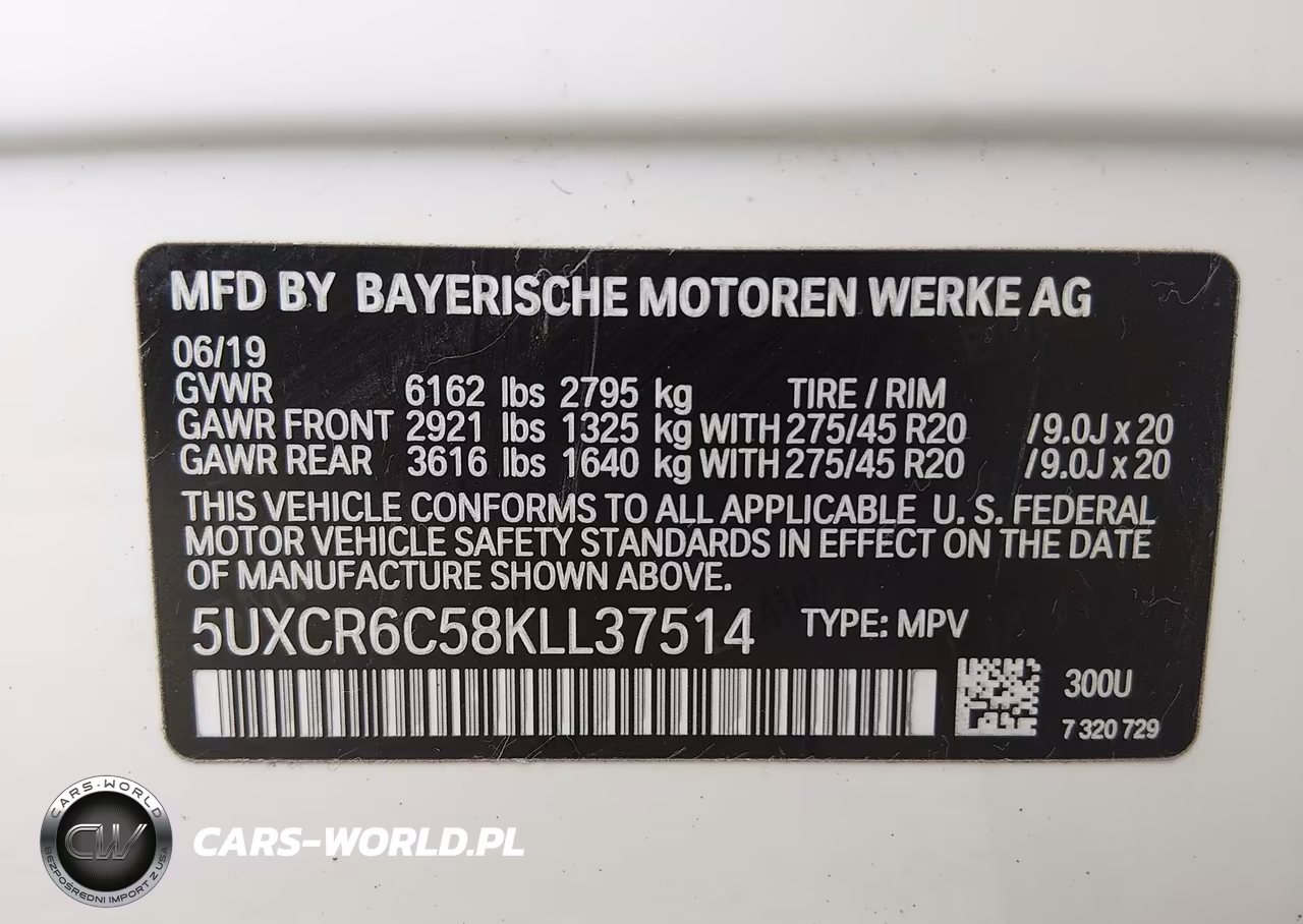 2019 BMW X5 xDrive40I VIN:5UXCR6C58KLL37514 - 9