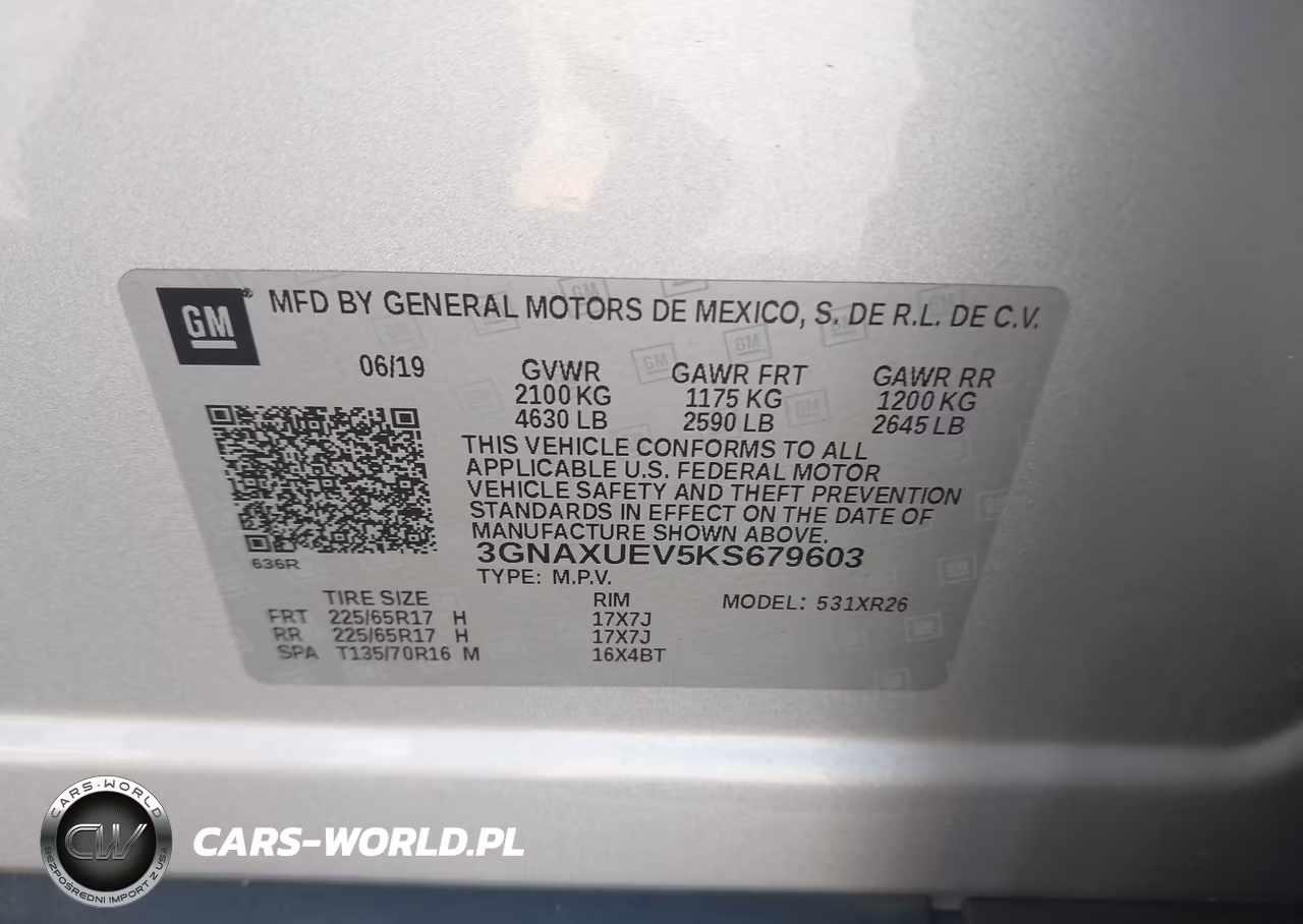 2019 Chevrolet Equinox Lt VIN:3GNAXUEV5KS679603 - 9