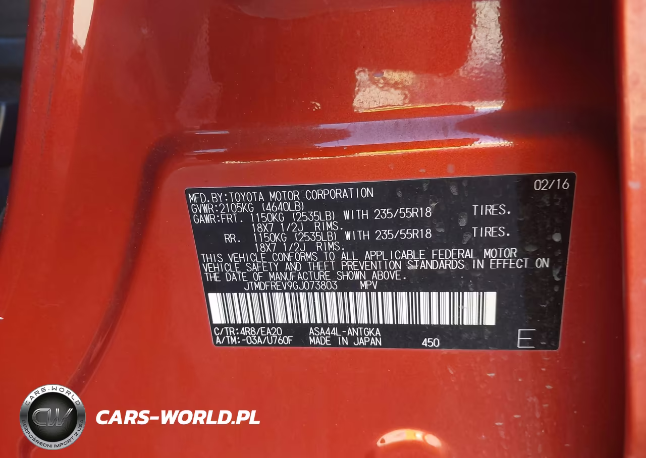 2016 Toyota Rav4 Limited VIN:JTMDFREV9GJ073803 - 9