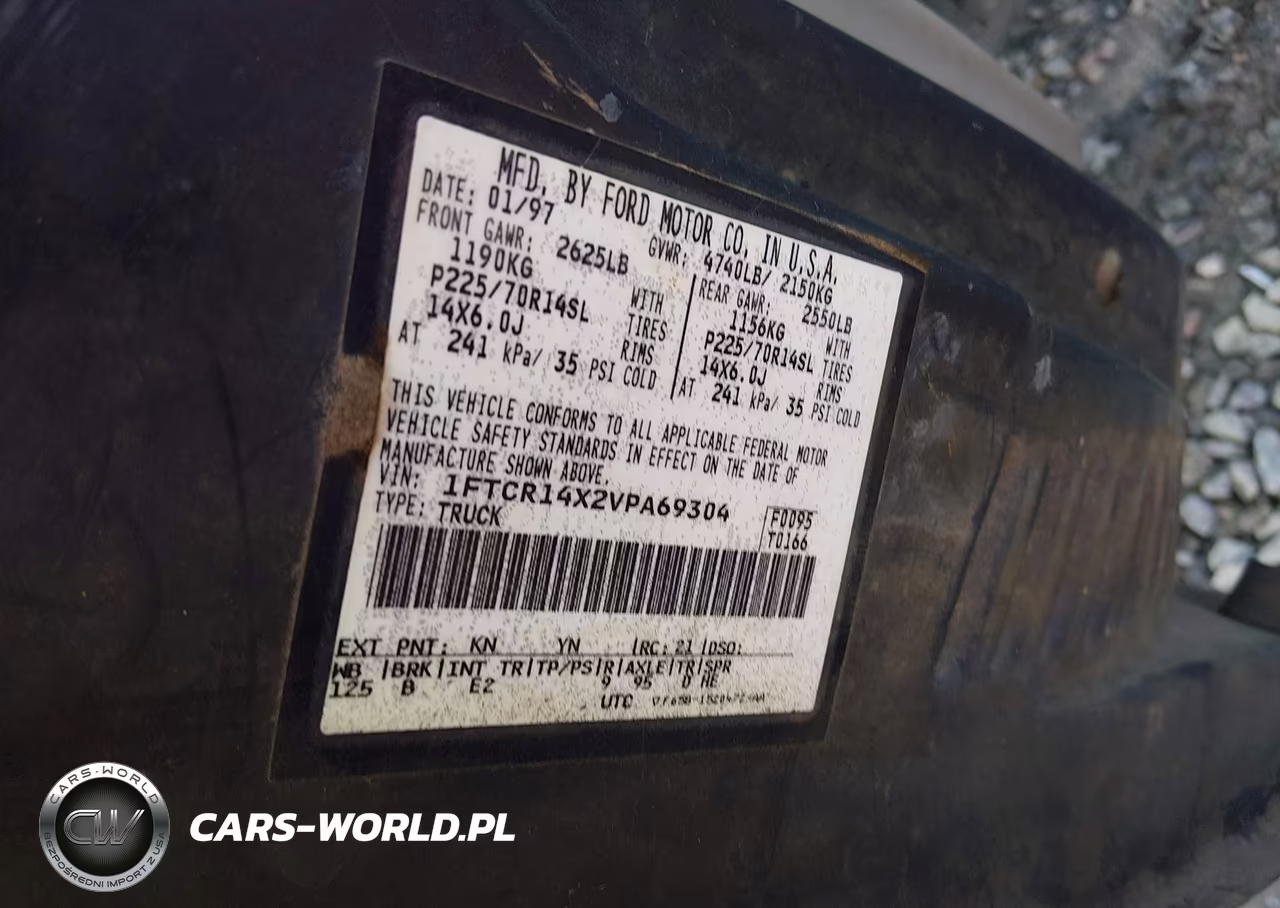 1997 Ford Ranger Splash-Xlt VIN:1FTCR14X2VPA69304 - 9