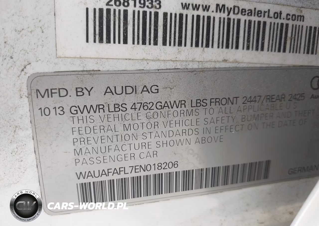 2014 Audi A4 2.0T Premium VIN:WAUAFAFL7EN018206 - 9