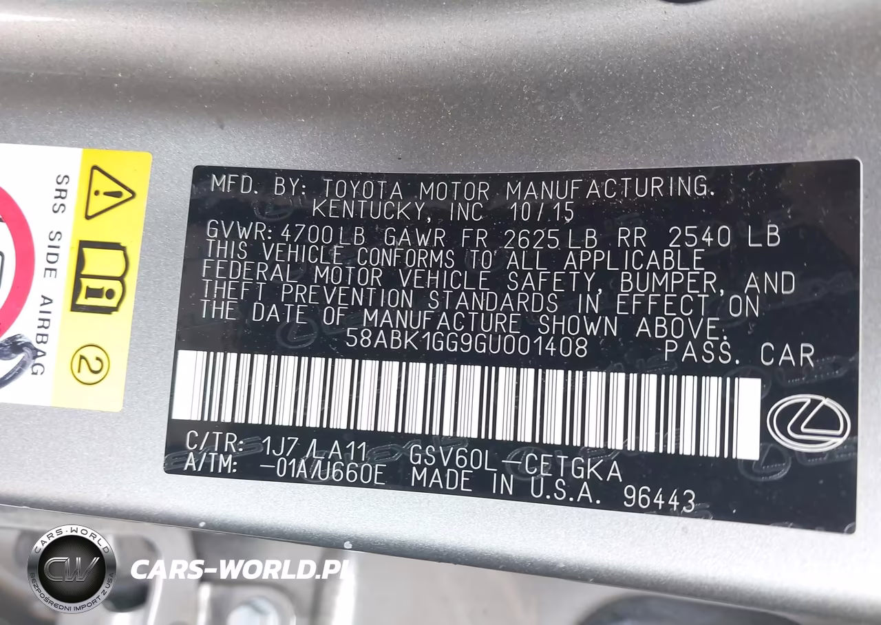 2016 Lexus Es 350 VIN:58ABK1GG9GU001408 - 9