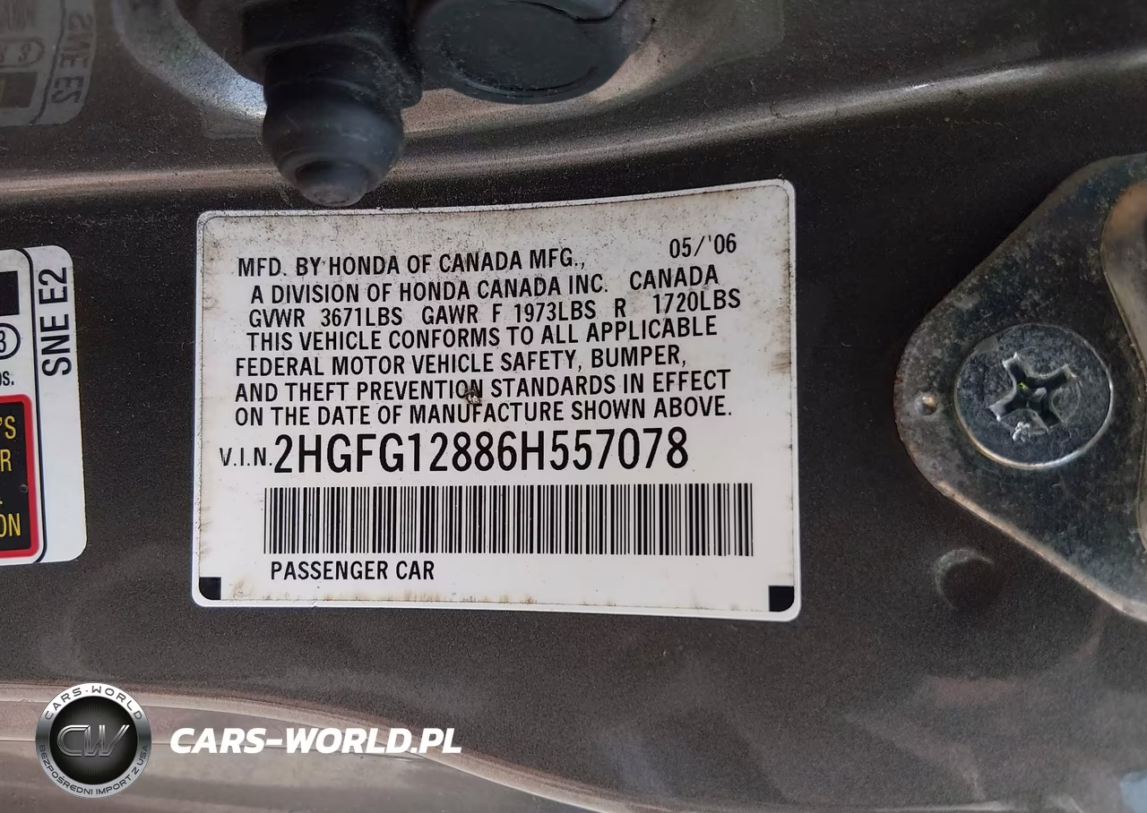 2006 Honda Civic Ex VIN:2HGFG12886H557078 - 9