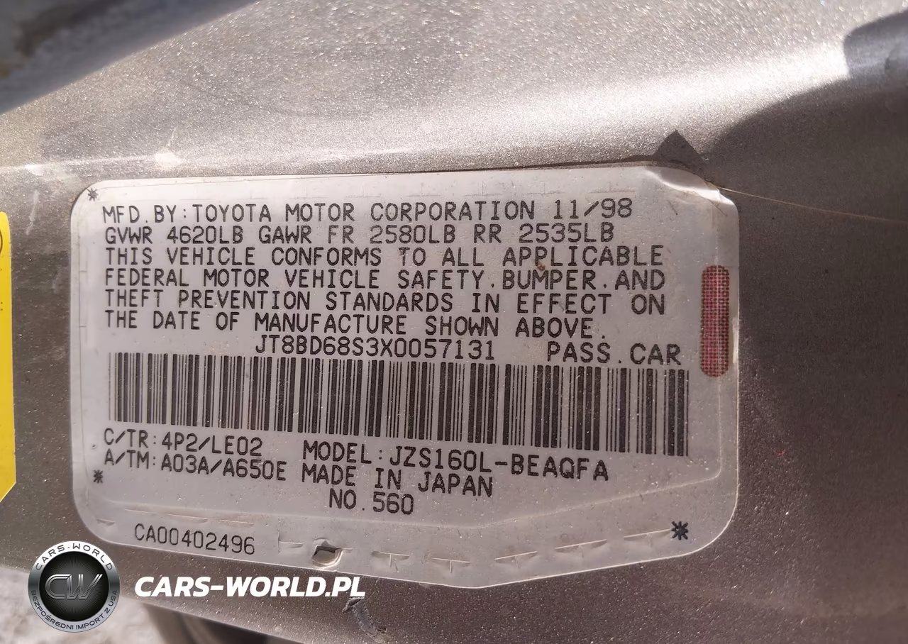 1999 Lexus Gs 300 VIN:JT8BD68S3X0057131 - 9