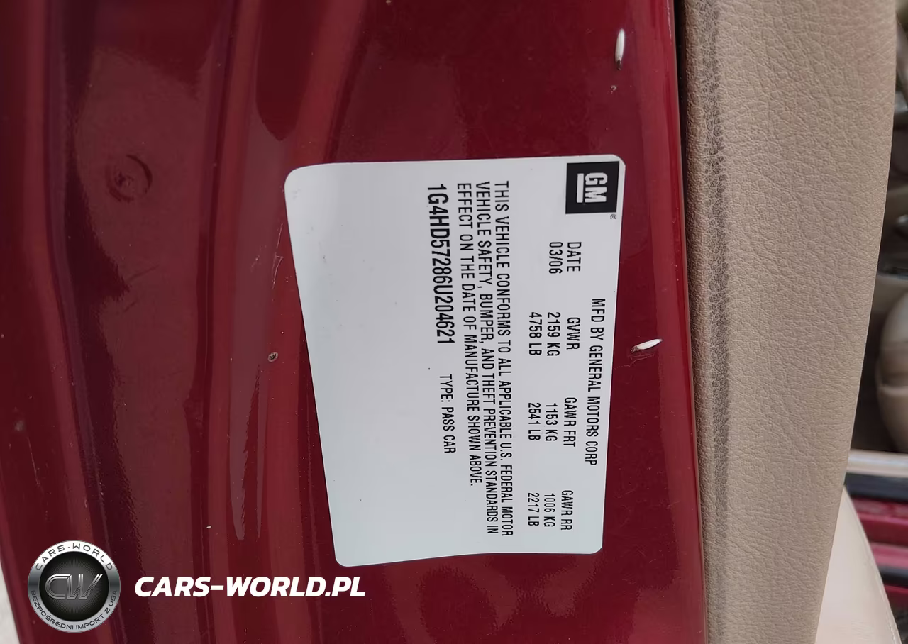 2006 Buick Lucerne Cxl VIN:1G4HD57286U204621 - 9