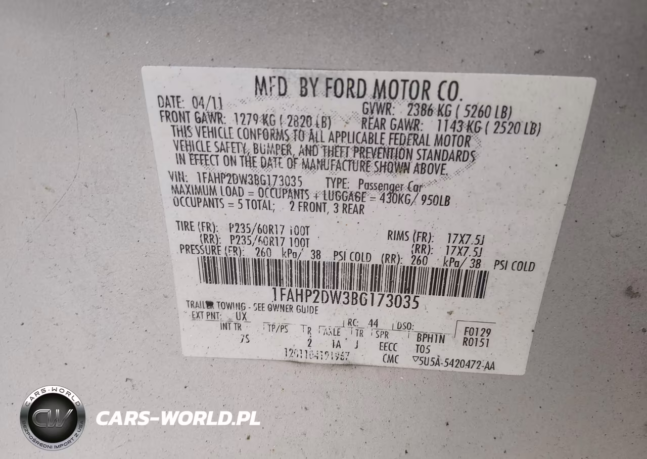 2011 Ford Taurus Se VIN:1FAHP2DW3BG173035 - 9