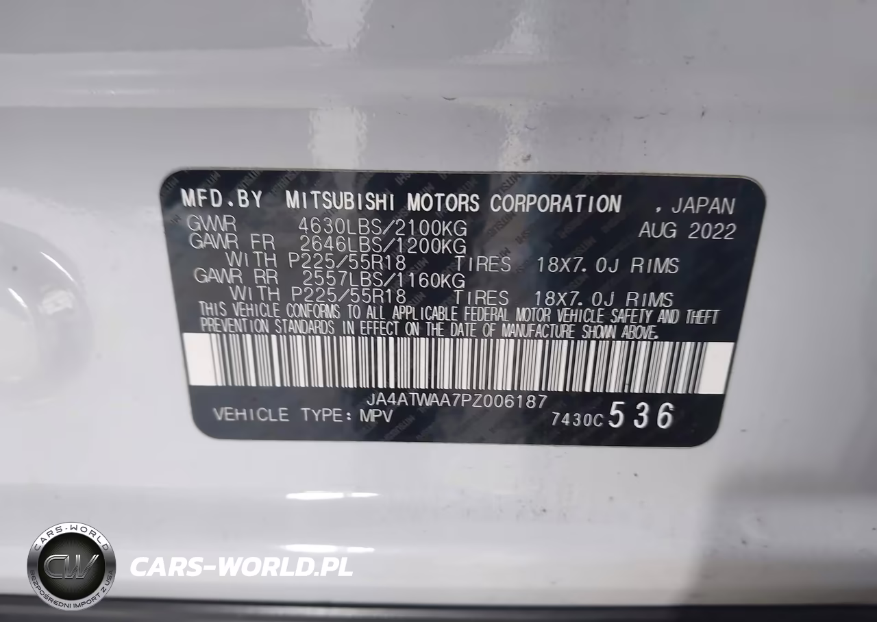 2023 Mitsubishi Eclipse Cross Se S-Awc-Sel S-Awc VIN:JA4ATWAA7PZ006187 - 9